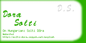 dora solti business card